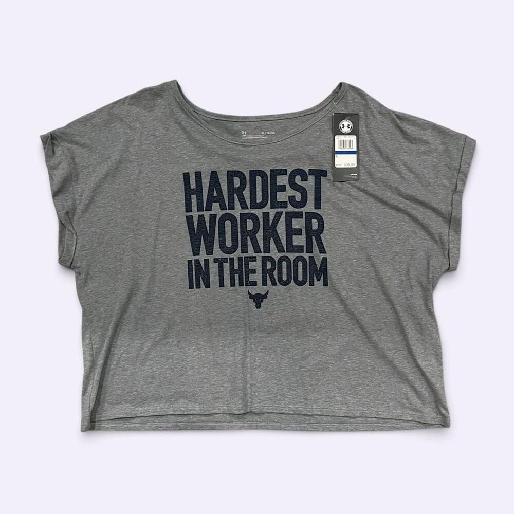 Under-armour Women's Grey and Blue Crop-top